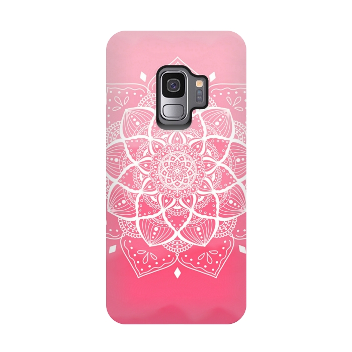 Galaxy S9 StrongFit Pink mandala by Jms