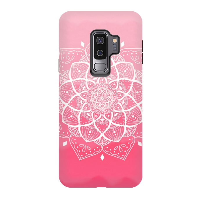 Galaxy S9 plus StrongFit Pink mandala by Jms