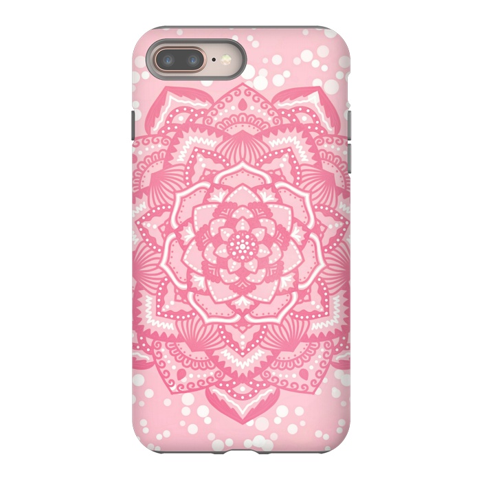 iPhone 7 plus StrongFit Pink flower mandala by Jms