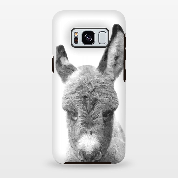 Galaxy S8 plus StrongFit Black and White Baby Donkey by Alemi
