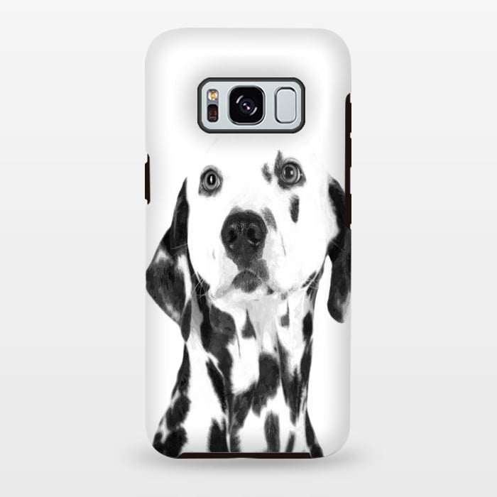 Galaxy S8 plus StrongFit Black and White Dalmatian by Alemi