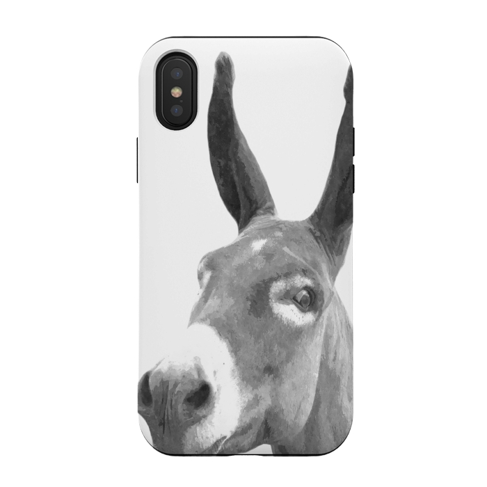 iPhone Xs / X StrongFit Black and White Donkey by Alemi