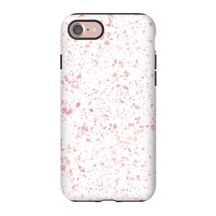 iPhone 7 StrongFit Classy vintage marble rose gold terrazzo design by InovArts