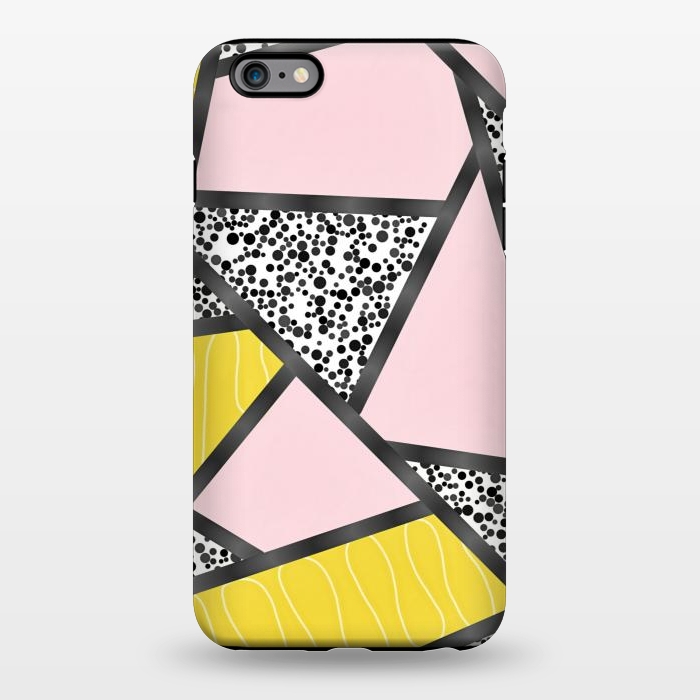 iPhone 6/6s plus StrongFit Geometric pink black by Jms