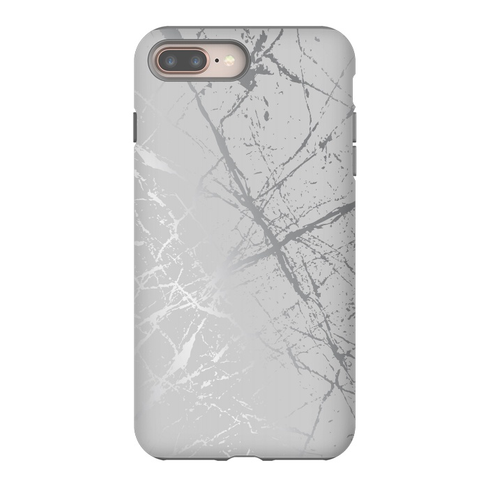 iPhone 7 plus StrongFit Silver Splatter 002 by Jelena Obradovic