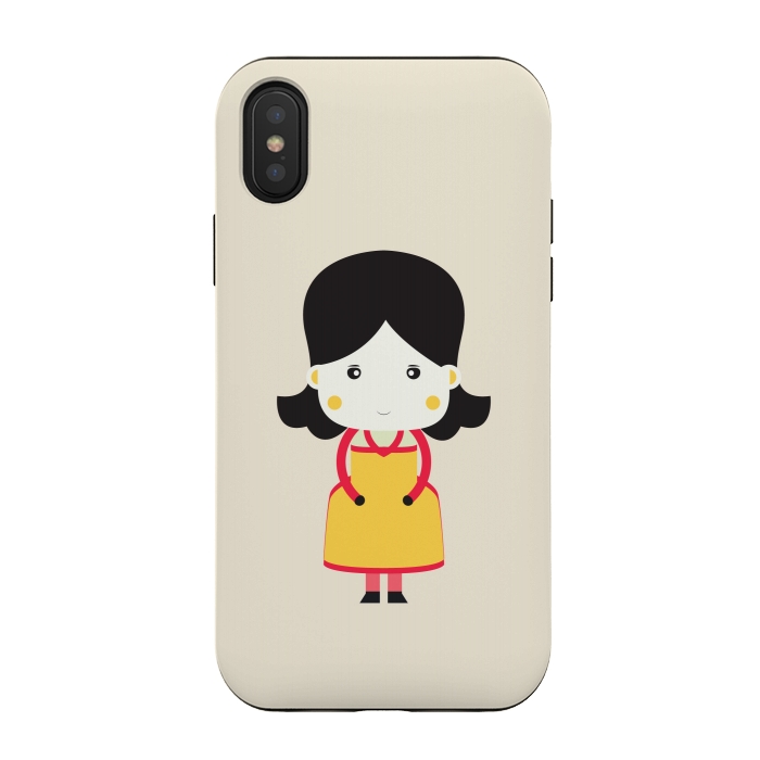 iPhone Xs / X StrongFit cute little girl by TMSarts