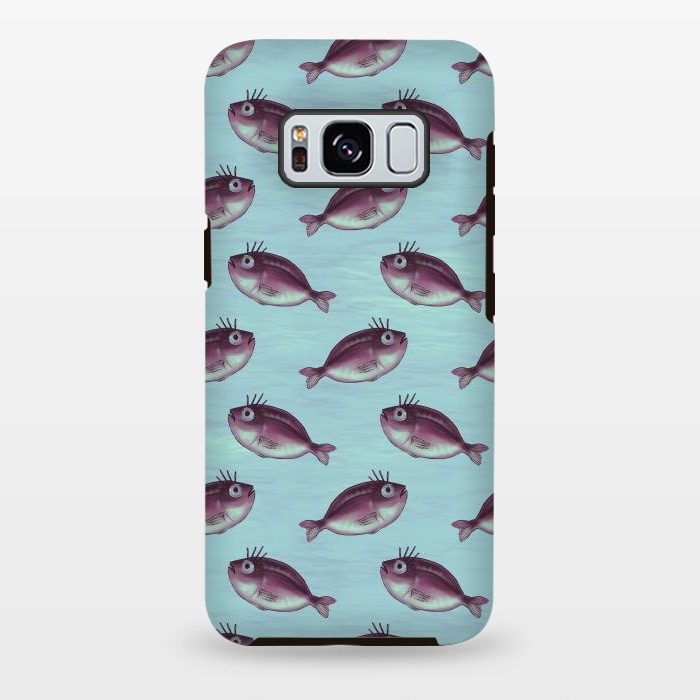 Galaxy S8 plus StrongFit Funny Fish With Fancy Eyelashes Pattern by Boriana Giormova