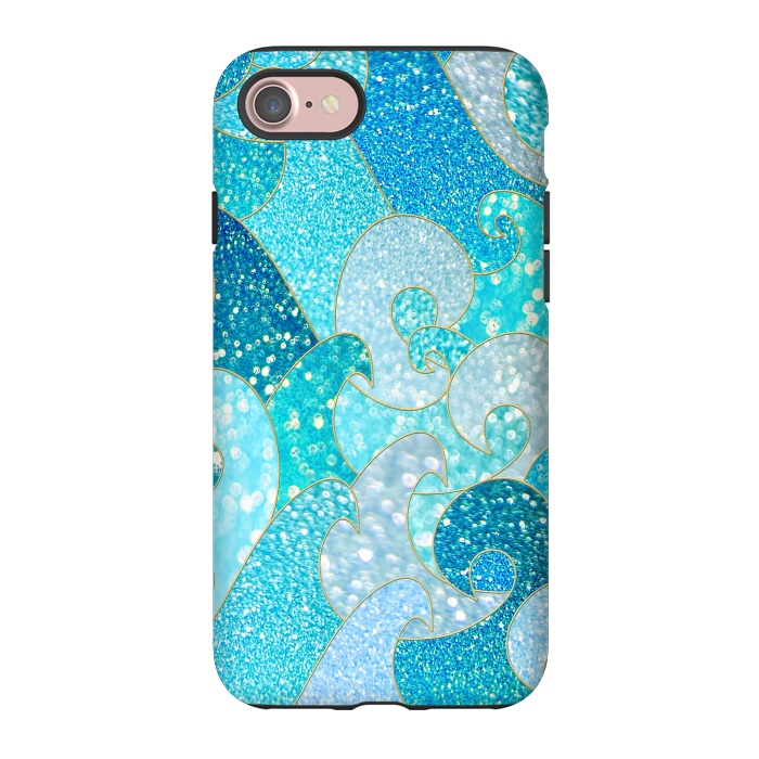 iPhone 7 StrongFit Mermaid Ocean Glitter Waves by  Utart