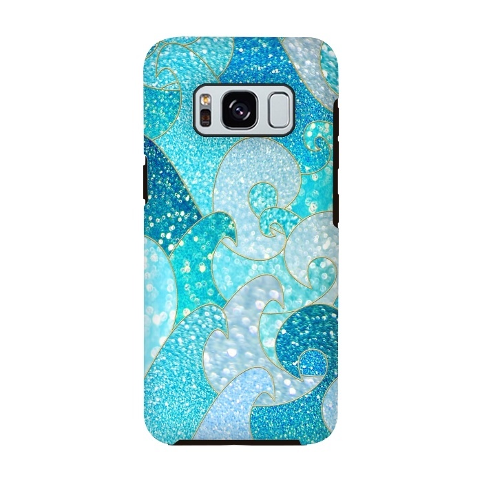 Galaxy S8 StrongFit Mermaid Ocean Glitter Waves by  Utart