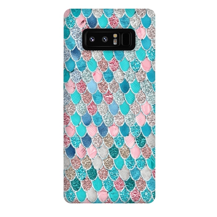 Galaxy Note 8 StrongFit Summer Pastel Glitter Mermaid Scales by  Utart