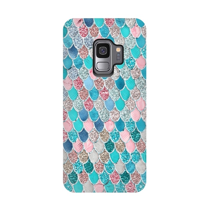 Galaxy S9 StrongFit Summer Pastel Glitter Mermaid Scales by  Utart