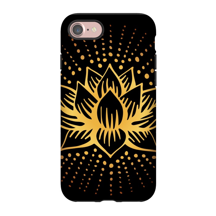 iPhone 7 StrongFit Golden Lotus Mandala by Majoih
