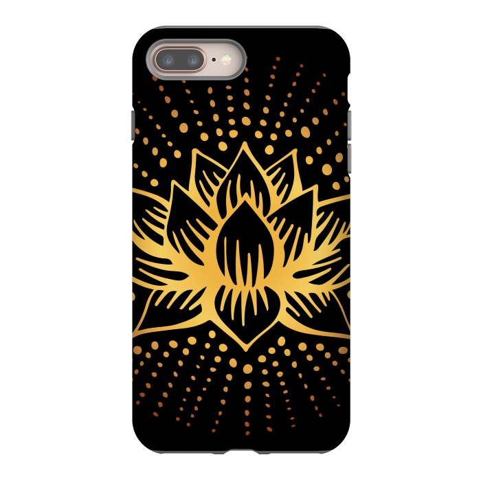 iPhone 7 plus StrongFit Golden Lotus Mandala by Majoih