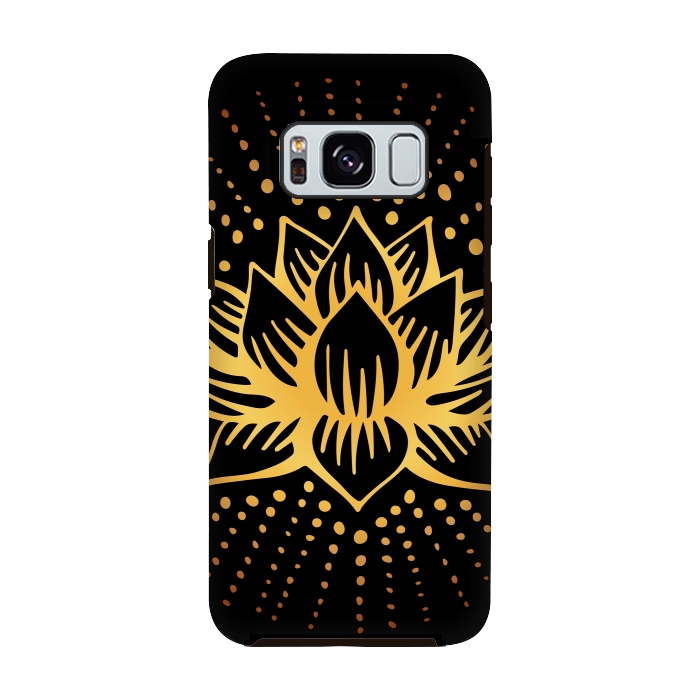 Galaxy S8 StrongFit Golden Lotus Mandala by Majoih