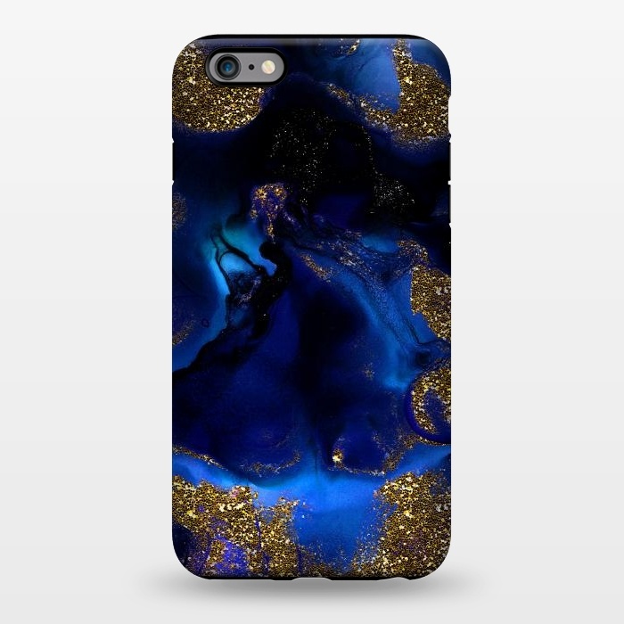 iPhone 6/6s plus StrongFit Indigo Blue and Gold Glitter Marble by  Utart