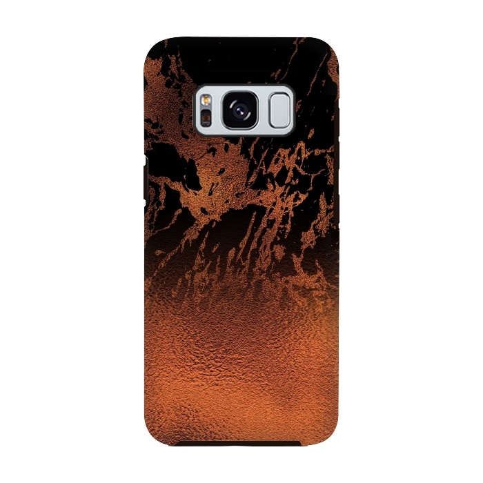 Galaxy S8 StrongFit Copper Gold and Black Marble  by  Utart