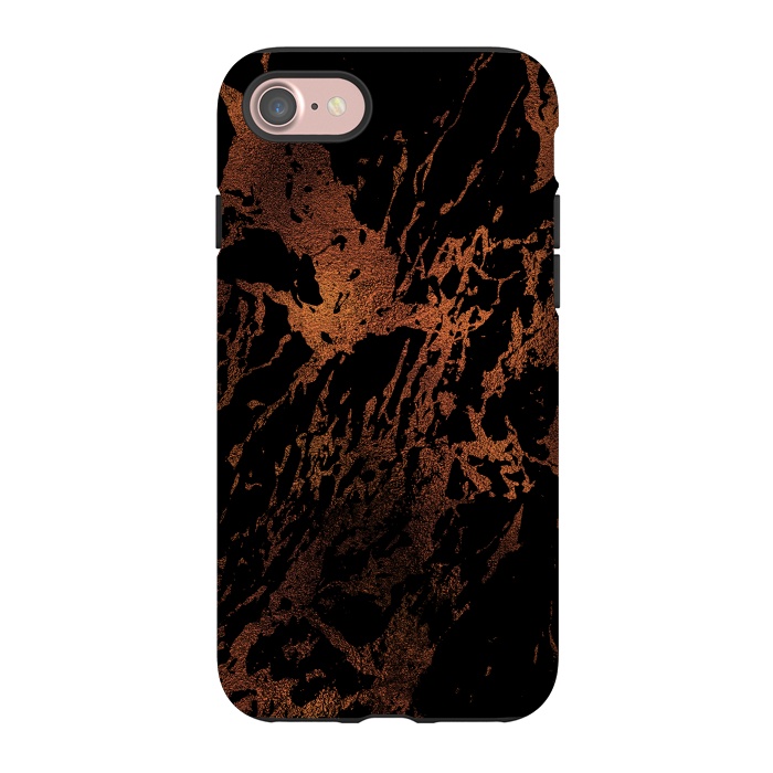 iPhone 7 StrongFit Copper Metal Veined Marble by  Utart