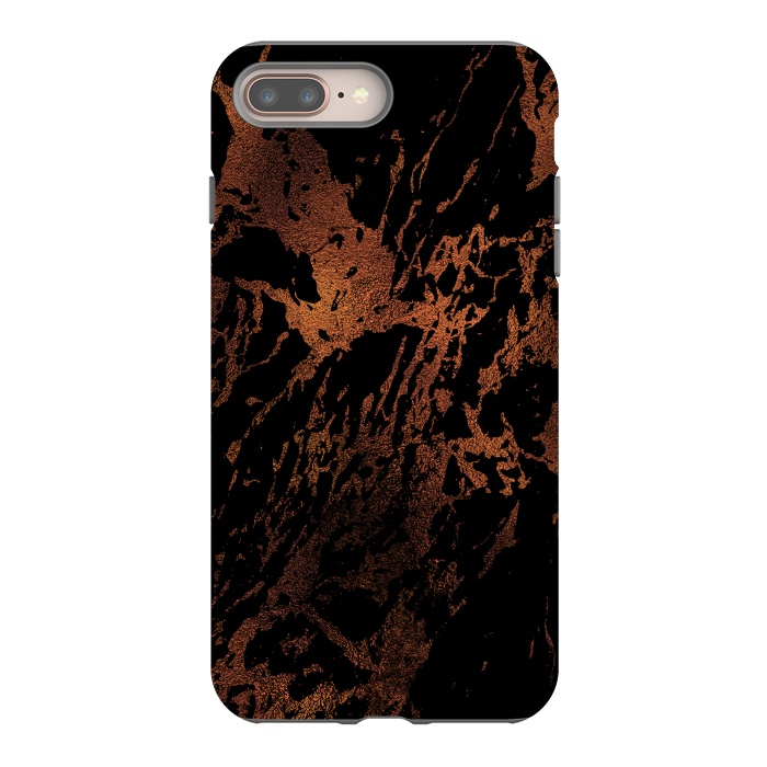 iPhone 7 plus StrongFit Copper Metal Veined Marble by  Utart