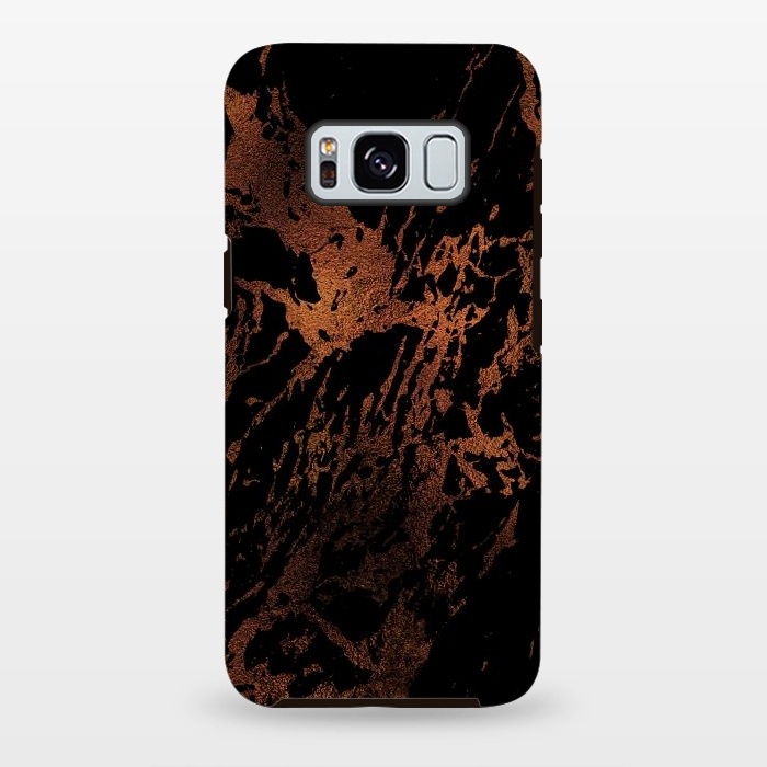 Galaxy S8 plus StrongFit Copper Metal Veined Marble by  Utart
