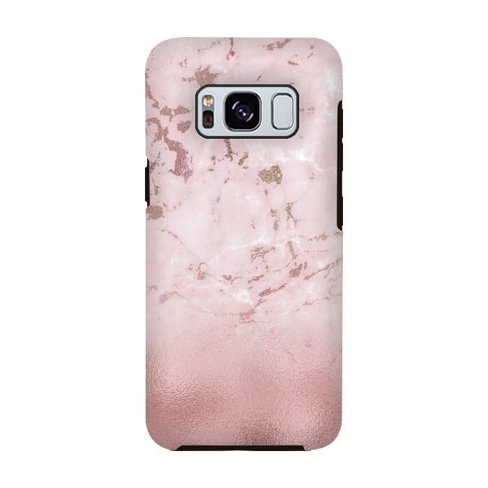 Galaxy S8 StrongFit Rose Gold Glitter Marble Blush by  Utart