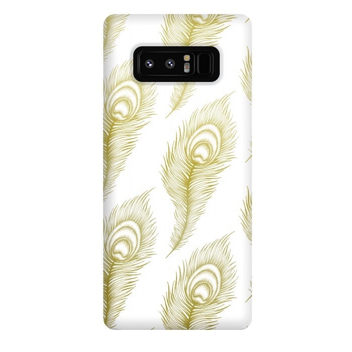 Galaxy Note 8 StrongFit Peacock Feathers by Barlena