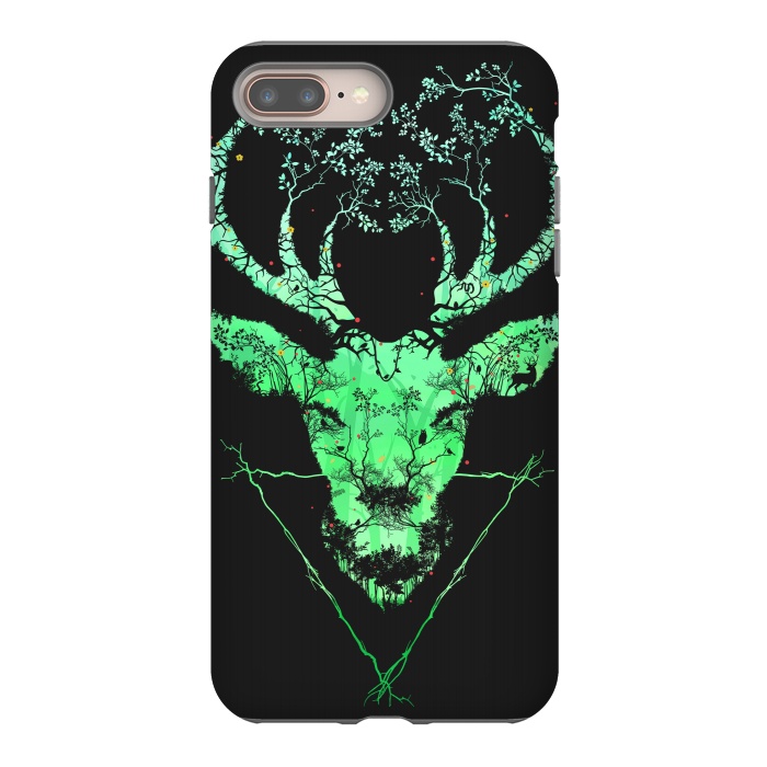iPhone 7 plus StrongFit Dark Forest Deer by Sitchko