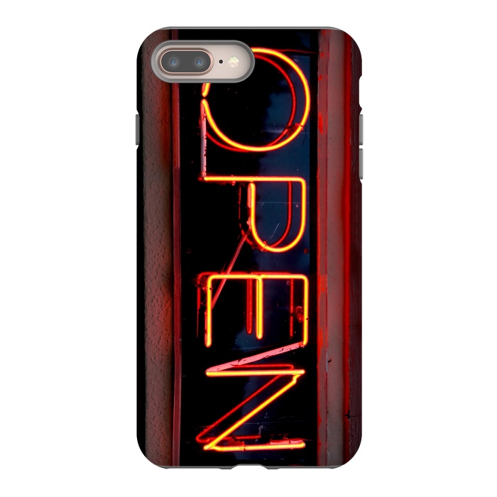 iPhone 7 plus StrongFit Neon Sign Word Open by Andrea Haase