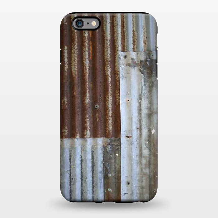 iPhone 6/6s plus StrongFit Rusty Corrugated Metal Patches 2 by Andrea Haase