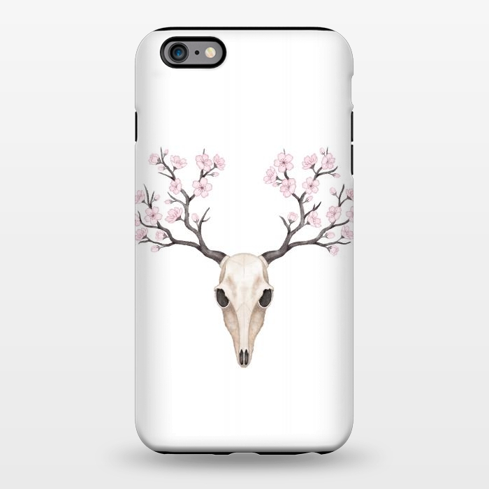 iPhone 6/6s plus StrongFit Blooming deer skull by Laura Nagel