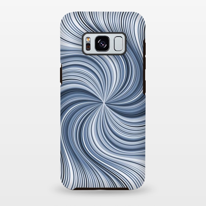 Galaxy S8 plus StrongFit Abstract Wavy Lines In Shades Of Blue by Andrea Haase