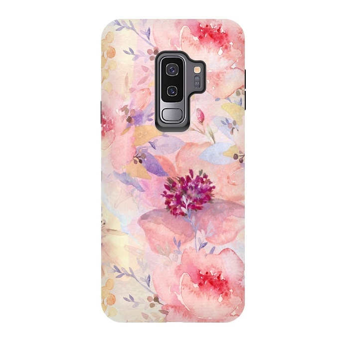 Galaxy S9 plus StrongFit Summer Flowers Pattern by  Utart