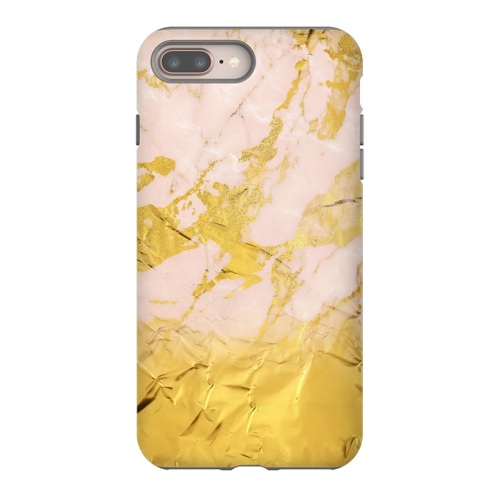 iPhone 7 plus StrongFit Gold Foil and Pink Marble Glamour by  Utart