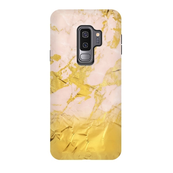 Galaxy S9 plus StrongFit Gold Foil and Pink Marble Glamour by  Utart