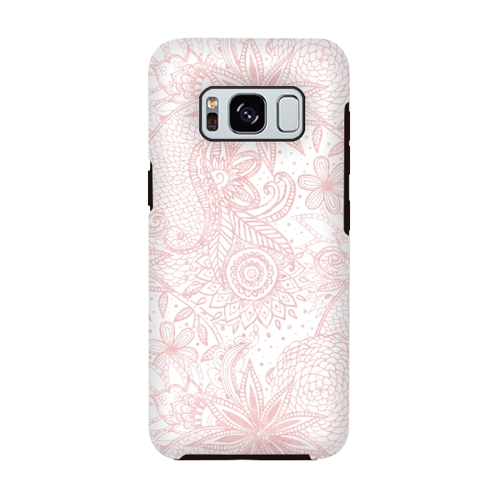 Galaxy S8 StrongFit Boho chic floral henna mandala image by InovArts