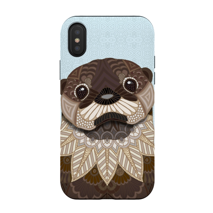 iPhone Xs / X StrongFit Otterly Cute by Angelika Parker