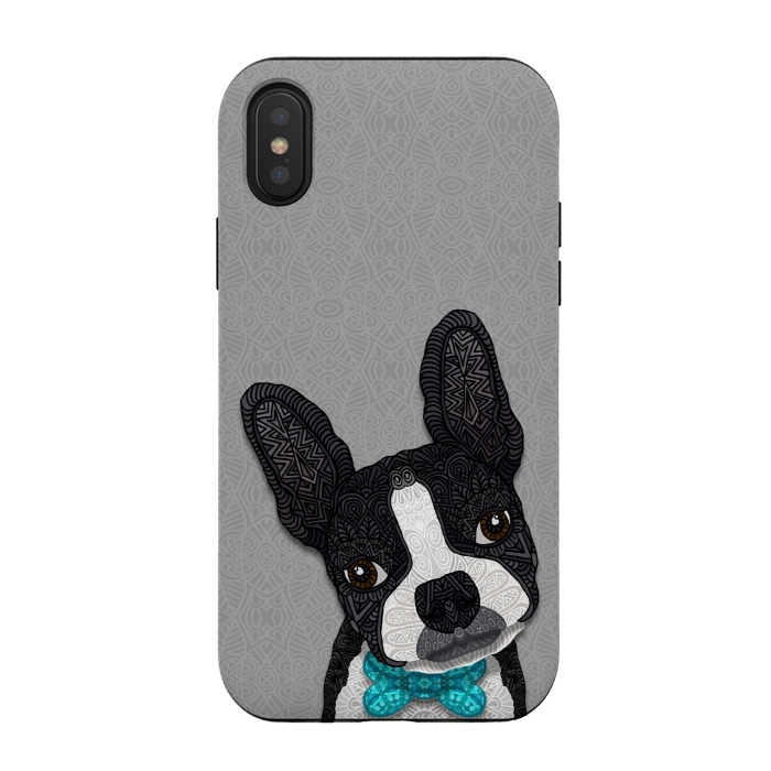 iPhone Xs / X StrongFit Bow Tie Boston by Angelika Parker