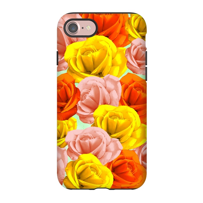 iPhone 7 StrongFit Roses Pastel Colors Floral Collage by BluedarkArt