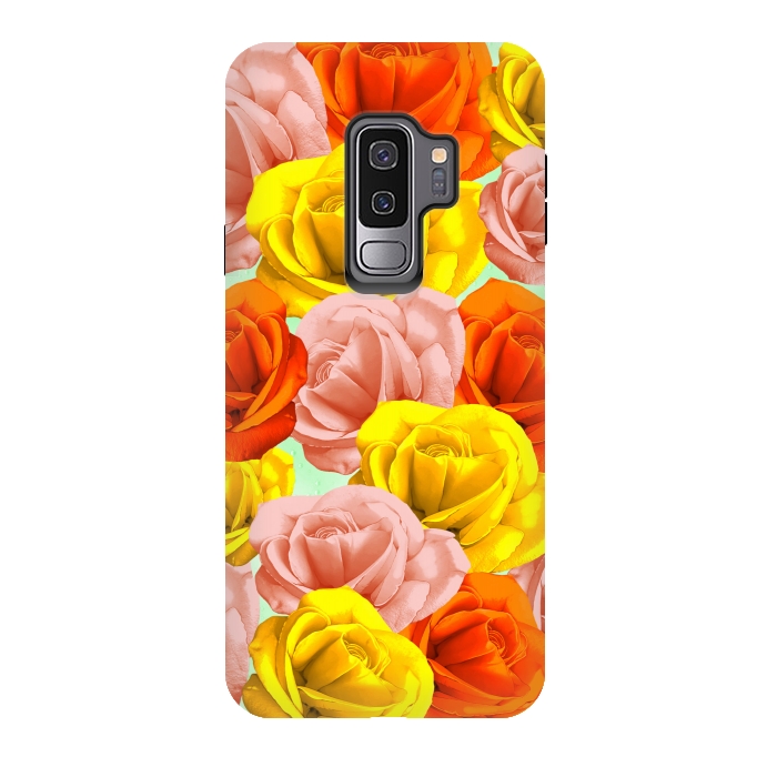 Galaxy S9 plus StrongFit Roses Pastel Colors Floral Collage by BluedarkArt