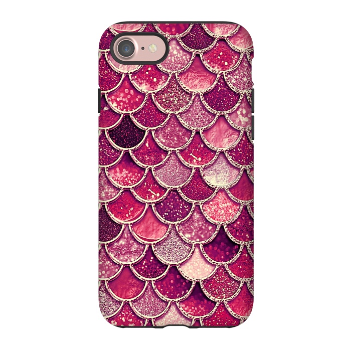 iPhone 7 StrongFit Pink and Purple Pretty Sparkling Mermaid Scales  by  Utart