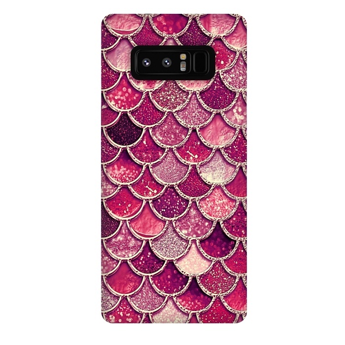 Galaxy Note 8 StrongFit Pink and Purple Pretty Sparkling Mermaid Scales  by  Utart
