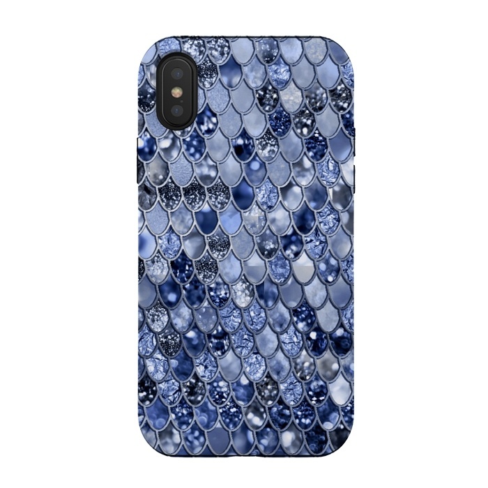 iPhone Xs / X StrongFit Ocean Blue Glamour Mermaid Scales by  Utart