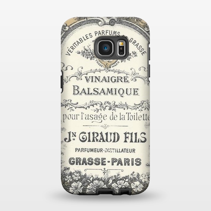 Galaxy S7 EDGE StrongFit Vintage French Typography by Andrea Haase