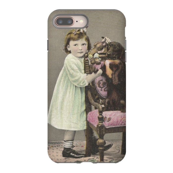 iPhone 7 plus StrongFit Vintage Girl With Dog by Andrea Haase