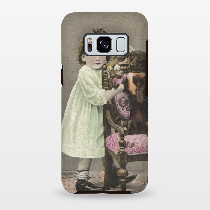 Galaxy S8 plus StrongFit Vintage Girl With Dog by Andrea Haase