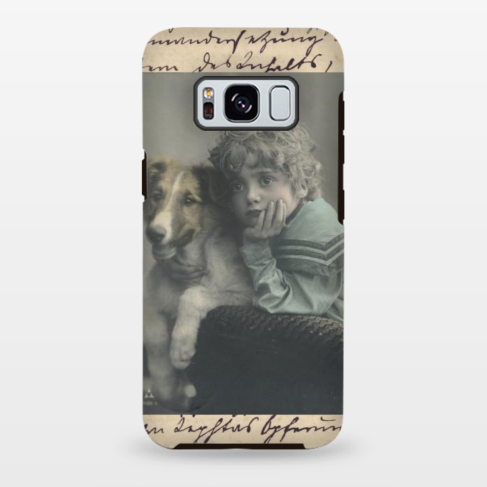 Galaxy S8 plus StrongFit Vintage Boy With Dog by Andrea Haase