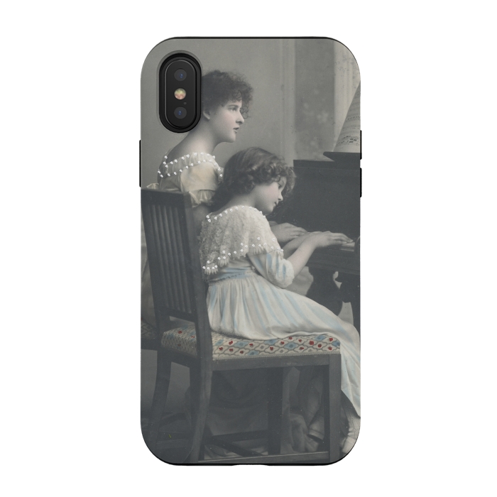 iPhone Xs / X StrongFit Two Beautiful Sisters On The  Piano by Andrea Haase