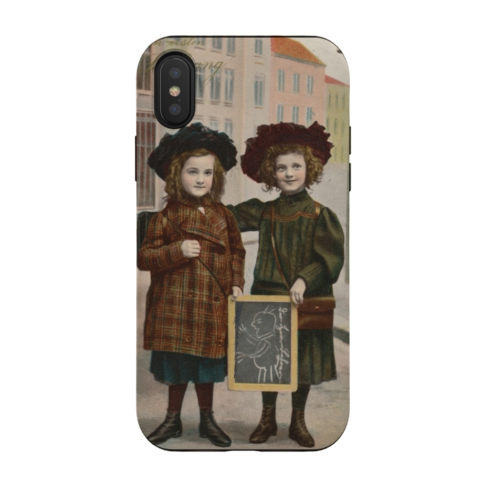iPhone Xs / X StrongFit Vintage School Girls by Andrea Haase