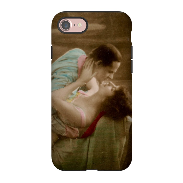 iPhone 7 StrongFit Old Postcard Kissing Couple by Andrea Haase