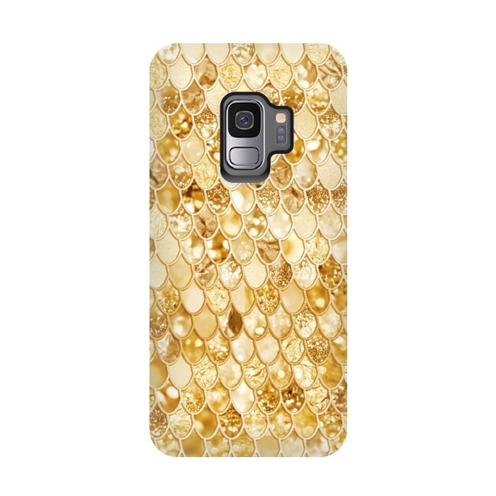 Galaxy S9 StrongFit Gold Mermaid Scales Pattern by  Utart