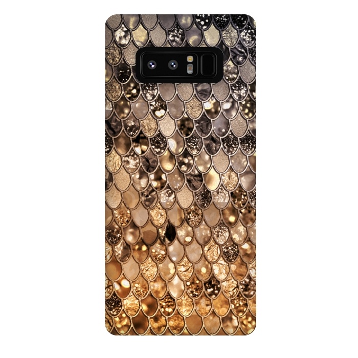 Galaxy Note 8 StrongFit Old Gold and Bronze Mermaid Scales Pattern by  Utart